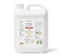 Bioky Aceite de Salmón: Perros y Gatos 5L - Fuente de Omega 3 y 6 - EPA y DHA - Complemento Alimenticio Premium con Ácidos Grasos y Vitamina E - Origen Escocia
