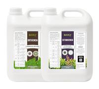 Bioky - Purín de Ortiga 5L y Cola de Caballo 5L - Aporta Hierro y Nutrientes Esenciales - Mejora Defensas Naturales de Plantas - Producido por decocción y fermentación