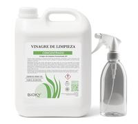 Bioky Vinagre Blanco Destilado 20º - Incluye Botella Pulverizadora - Súper Concentrado - Limpieza Multiusos - Fórmula Económica y Ecológica (5L)
