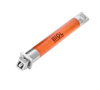 BIOL Mango de madera extraíble para sartenes de hierro fundido, resistente al calor, cierre de metal seguro, para sartenes con mango intercambiable