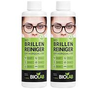 BIOLAB Bio - Limpiador de gafas y limpiador de pantalla, pack de 500 - 2 botellas de recambio de 250 ml para gafas, limpieza de gafas y limpieza de pantalla, sin silicona, sin alcohol
