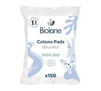 Biolane - Cojín de algodón para bebé, 100% orgánico, cambio de 150 algodón | Para el inodoro, pieles sensibles, desde el nacimiento, fabricadas en Francia