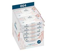 Biolane - Juego de 72 toallitas con leche de baño - pack de 12 (Total: 864 toallitas)