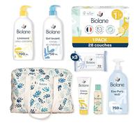 BIOLANE - Kit de cuidado de bebé nacimiento, bolsa de pañales y cuidado del bebé, pañal, toallitas H2O