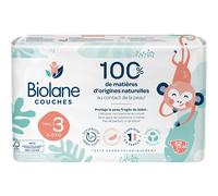 Biolane Pañales Naturales para Bebés Talla 3 4-9 Kg 52 uds