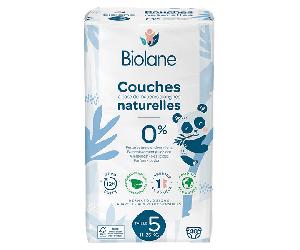 Biolane - Pañales Naturales Talla 5 - 12H - cero fugas - 40 unidades