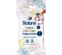Biolane Toallitas bolsillo cara y manos - el paquete de 20