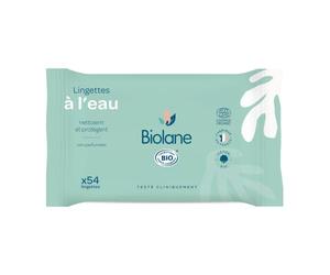 BIOLANE Toallitas de agua orgánica 54 toallitas