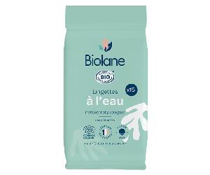 Biolane - Toallitas ORGÁNICAS - Formato de Bolsillo - 15 Toallitas compuestas por 99% de Agua