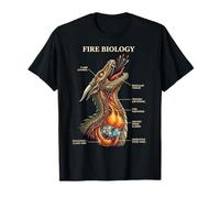 Biología del Fuego Dragón Nerd Anatomía Diagrama de Ciencias Míticas Camiseta