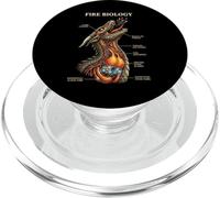 Biología del Fuego Dragón Nerd Anatomía Diagrama de Ciencias Míticas PopSockets PopGrip para MagSafe