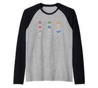 Biología Marina Pulpo Ballena Cangrejo Delfín Camiseta Manga Raglan