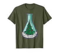 Biólogo Navidad Científico - Ciencias Profesor Biología Camiseta, Hombre, Verde Oliva, XXL