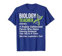 Biology Science Teacher Definition Biologist Back To School Camiseta, Hombre, Azul Real, XL