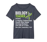Biology Science Teacher Definition Biologist Back To School Camiseta, Mujer Tallas Grandes, Azul Jaspeado, 1XL Grande