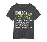 Biology Science Teacher Definition Biologist Back To School Camiseta, Mujer Tallas Grandes, Jaspeado Oscuro, 1XL Grande