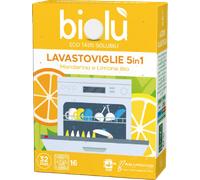 biolù Eco Tabs - Detergente Lavavajillas 5en1 - 32 unidades biolù