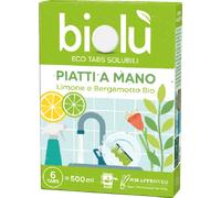 biolù Eco Tabs - Detergente Lavavajillas a Mano - 6 piezas biolù
