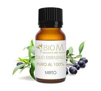 BioM Aceite Esencial de MIRTO PURO BIO - 10 ml, 100% Natural y Italiano. Ideal para aromaterapia, difusores, masajes y uso alimentario. Dermopurificante y antibacteriano.