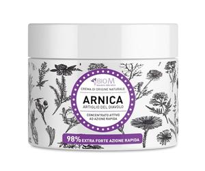 BioM Árnica Forte con Garra del Diablo. Crema 99% BIO 100 ml - Solución italiana intensiva y natural para dolores musculares, articulares, cervicales y deportivos (500 ml)
