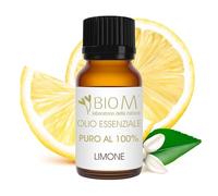BioM Laboratorio della Natura - Aceite esencial de limón de Sicilia puro y orgánico 10 ml - Para difusores, aromaterapia, piel y uso culinario - Certificado OEBBD