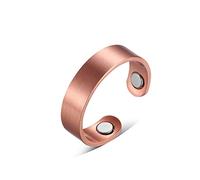BioMag Anillos magnéticos de cobre para mujeres y hombres con imanes de 3500 Gauss 99.9% cobre puro sólido, anillo ajustable con caja de joyería, Cobre