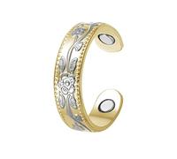 BioMag Anillos magnéticos de cobre para mujeres y hombres con imanes de 3500 Gauss 99.9% cobre puro sólido, anillo ajustable con caja de joyería, Metal