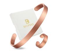BioMag Conjunto de pulsera y anillo de cobre puro - Pulsera de cobre para hombres y mujeres - 100% macizo, crudo y sin recubrimiento, pulsera de puño tibetana martillada hecha a mano (Vintage)