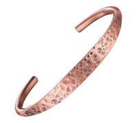 BioMag Pulsera de cobre puro para hombre y mujer, 100 % sólido, crudo y sin revestimiento, hecha a mano, vintage, One Size, Cobre, Sin piedra preciosa