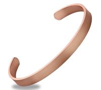 BioMag Pulsera de cobre puro para hombre y mujer, 100 % sólido, crudo y sin revestimiento, hecha a mano, vintage, One Size, Cobre, Sin piedra preciosa