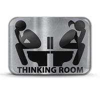 Biomar Labs® 1 x 3D Gel Pegatina WC Inodoro Puerta Baño Silicona Adhesivo El Signo Etiqueta Hombre Mujer Plata Sticker KS 209