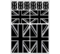 Biomar Labs® 10pcs Pegatina Reino Unido Britanica UK Inglesa Flag Bretaña Bandera Vinilo Plateado Adhesivo Coches Cascos Motos Ciclomotores Bicicletas Ordenador Portátil D 68