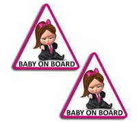 Biomar Labs® 2 pcs Bebé a Bordo Boss Pegatinas Vinilo Baby an Board Adhesivo Autos Coche Motos Ordenador Portátil B 166