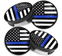 Biomar Labs 4 x 54 mm Tapas de Ruedas Compatible con Ford Tapacubos de Centro Llantas Aluminio Bandera de EE. UU. USA Flag CFZ 24