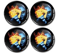 Biomar Labs® 4 x 68mm Adhesivo Pegatinas para Tapas de Rueda de Centro Tapacubos para Coche Joker Cartas Poker A 2868