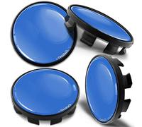 Biomar Labs 4 x 68mm Tapas de Rueda de Centro Tapacubos Centrales Llantas Aluminio Compatible con BMW Part. No. 36136783536 Negro Azul Brillo para Coche CBZ 7