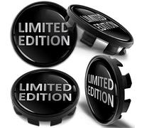 Biomar Labs Compatible con BMW Tapacubos de Centro de Ruedas, un Conjunto Tapas para Llantas de 4 Piezas 68 mm Negro Plata Limited Edition CB 27