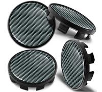 Biomar Labs Compatible con BMW Tapacubos de Centro de Ruedas, un Conjunto Tapas para Llantas de 4 Piezas 68 mm Plata Negro CB 12