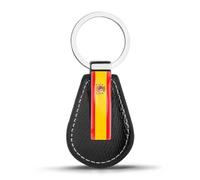 Biomar Labs Cuero Llavero de Metal 3D con Bandera Nacional de España Española Spain Flag, Regalo para Hombre y Mujer KK 113