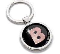 Biomar Labs® - Llavero con Iniciales Personalizables en 3D, Letras del Alfabeto A-Z, Oro Rosa, para Hombre y Mujer, Letra B, KK 28