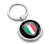 Biomar Labs Llavero de metal con cadena de acero inoxidable, caja de regalo para hombres y mujeres, accesorios de joyería, bolso de mano, Italia, bandera de Italia, KK 255, multicolor, Taille unique