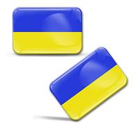 Biomar Labs Pegatinas Bandera 3D Gel Doming Emblema Adhesivo 2 Ud F 214