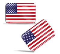 Biomar Labs Pegatinas Bandera Estados Unidos para Coche 3D Pack 2 Ud F 44