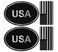 Biomar Labs® Pegatinas Estados Unidos de América USA Bandera Plata 4 Piezas D 8 Z*