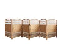 Biombo Corto, biombo Opaco Plegable, Separador portátil para Interiores, Pared Temporal para Oficina, hogar y Dormitorio (60 x 30 cm) (Amarillo, 60 x 30 cm, 4 Unidades)