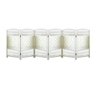 Biombo Corto de 80 x 40 cm para Interiores, Ideal para Bricolaje, con Tejido Plegable, Opaco y privacidad, Ideal para oficinas, hogares y dormitorios (Blanco, 80 x 40 cm, 6 Unidades)