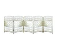 Biombo Corto portátil para Interiores, Pantalla Opaca de Tejido Plegable, Pared Temporal para Separar dormitorios, oficinas y hogares (4-6 Paneles) (Blanco, 50 x 30 cm, 5 Unidades)