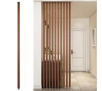Biombo de listones de madera para sala de estar, oficina, restaurante, moderna columna de decoración hueca (color: madera, tamaño: 160 cm)