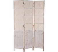 Biombo de Madera de 3 Hojas en Blanco decape 117x2x180 cm