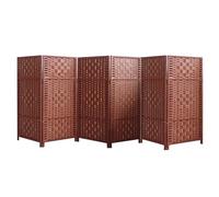 Biombo de Madera Opaco de 4/5/6 Paneles, para privacidad, Plegable, para Interiores, Pared Temporal para Dormitorio, Oficina, guardería (100 x 40 cm, 6 Unidades)